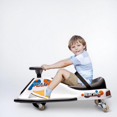 24V Electric Drift Go-Kart for Kids Ages 3-12 with 1:1 Steering Ratio, Rear-Wheel Drifts¨C Safe & Durable Ride-On Kart