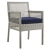 Modway Aura Dining Armchair Outdoor Patio Wicker Rattan Set of 2 - 2 of 4