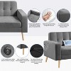 Yaheetech Mid-Century Modern Loveseat Sofa for Living Room Apartment Bedroom Office - 4 of 4