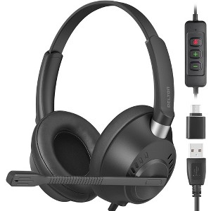 Delton 42Y Noise-Canceling Stereo USB-A Headset + USB-C Adapter - 1 of 4