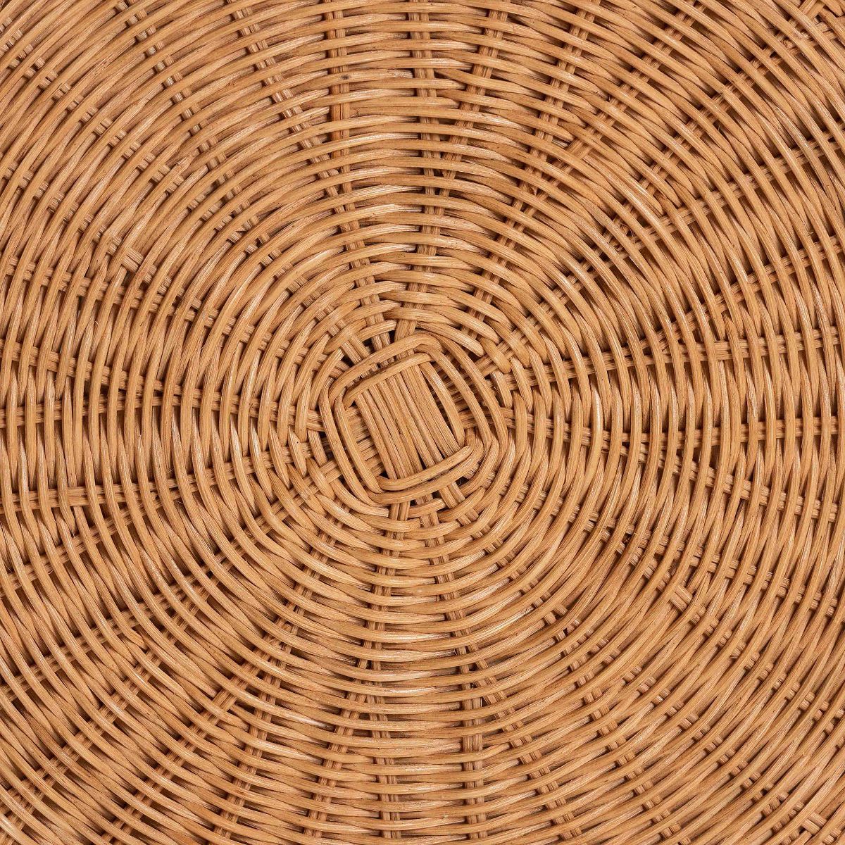 bali & pari Dayo Scalloped Natural Rattan Console Table with Drawer Light Honey - thumbnail 6