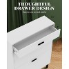 Narrow Shoe Cabinet with 3 Flip Drawers, Freestanding Adjustable Shoe Organizer for Entryway Hallway, Wood Grain Storage Cabinet - 4 of 4