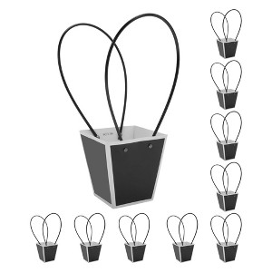 Unique Bargains Bouquet Bag with Handle for Florist Gift Packaging Birthday Christmas Mother's Day Wedding 10 Pcs - 1 of 4