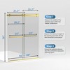 Frameless Bathtub Shower Doors 56-60 W x 60 H, Double Sliding Tub Shower Door with Tempered Glass 5/16"(8mm) - 2 of 4