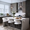 ALOADECOR 1-Light 13" Modern Industrial Single Dome Pendant Light for Kitchen Island - 3 of 4