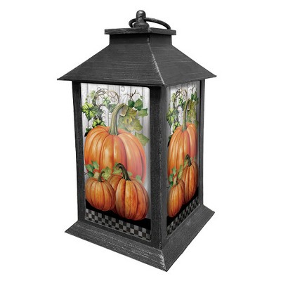 Briarwood Lane Fall Lantern 13.5" x 5.5" x 5.5" Country Pumpkins For Fall Lantern