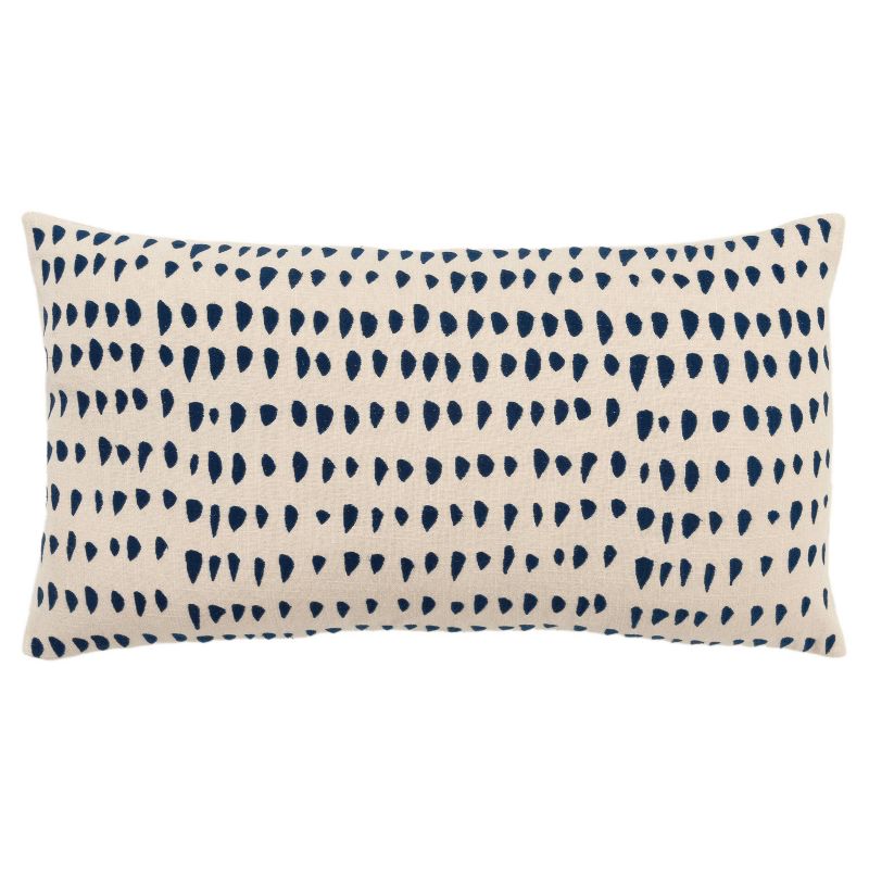 Rizzy Home Oversized Spotted Lumbar Throw Pillow Cover - 14"x26", 1 of 7