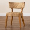 bali & pari Sabit Seagrass and Mahogany Wood Dining Chair Natural/Natural Brown - 4 of 4
