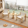 XINGHANZHENXUAN Accent Chair, Wide Armrest Lounge Chair with Solid Wood Frame for Living Room, Bedroom, Balcony - 4 of 4