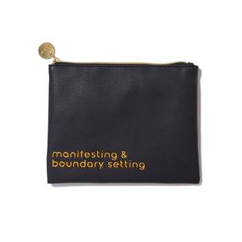Be Rooted Manifesting + Boundary Setting Pencil Pouch Black