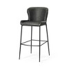 Maven Lane Naomi High Back Vegan Leather Bar Height Bar Stool - 2 of 4