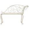 vidaXL Patio Chaise Lounge 50.4" Metal Antique White - 2 of 4