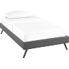 Modway Helen Twin Fabric Bed Frame with Round Splayed Legs - 2 of 2