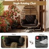 Egg Chair Patio Hanging Basket Chair with 360° Swivel, Oversized PE Rattan Lounge Chair Steel Frame Outdoor Porch Chair - 3 of 4