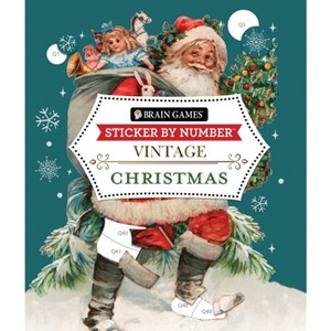Brain Games - Sticker by Number - Vintage: Christmas (28 Images to Sticker) - by  Publications International Ltd & New Seasons (Paperback) - 1 of 1