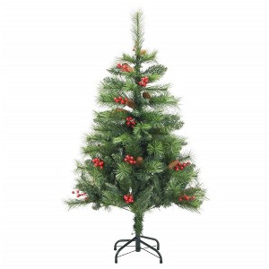vidaXL Fake Hinged Christmas Tree Green PVC 59.1 in tall - 1 of 4