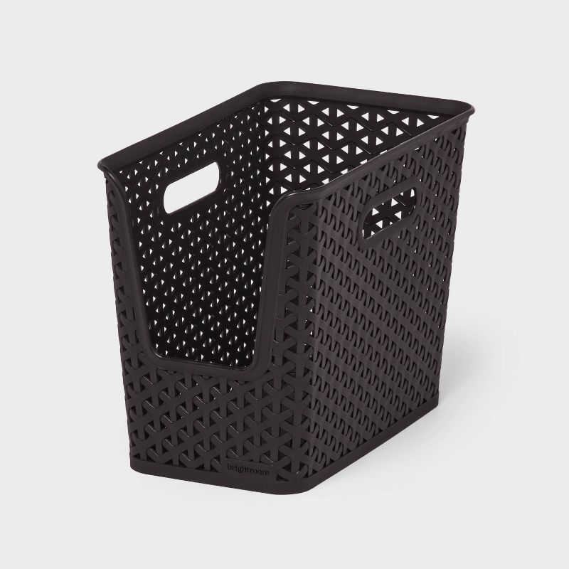 Y-Weave Narrow Easy Access Decorative Storage Basket Black - Brightroom&#8482;, 1 of 7