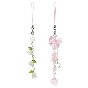 Wrapables Cute Aesthetic Y2K Cell Phone Charms, Accessories for Keychain Handbag Pendant (Set of 2) - 1 of 4