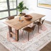 Vintage Floral Distressed Printed Area Rug Machine Washable Non Slip Stain Resistant Bodered Low Pile Ultra Thin Pet Friendly Carpet - 2 of 4