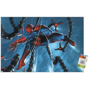 Trends International Marvel Comics Spider-Man, Doctor Octopus - Rain Cover Unframed Wall Poster Print Clear Push Pins Bundle 22.375" x 34" - 1 of 4