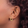 Black Bow Jewelry 1.5mm Square Tube Round Hoops in 10k Yellow Gold, 15mm (9/16 Inch) - 3 of 4