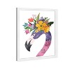 15" x 21" Floral Flamingo Animals Framed Wall Art Print Purple - Wynwood Studio: Modern Decor, Digital, Vertical Layout - 2 of 4