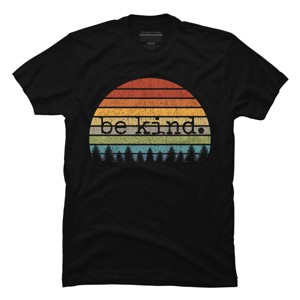 Men's Design By Humans Uplifting Retro Sun Vintage Be Kind Happy Positive Gift By cssdru T-Shirt - 1 of 4