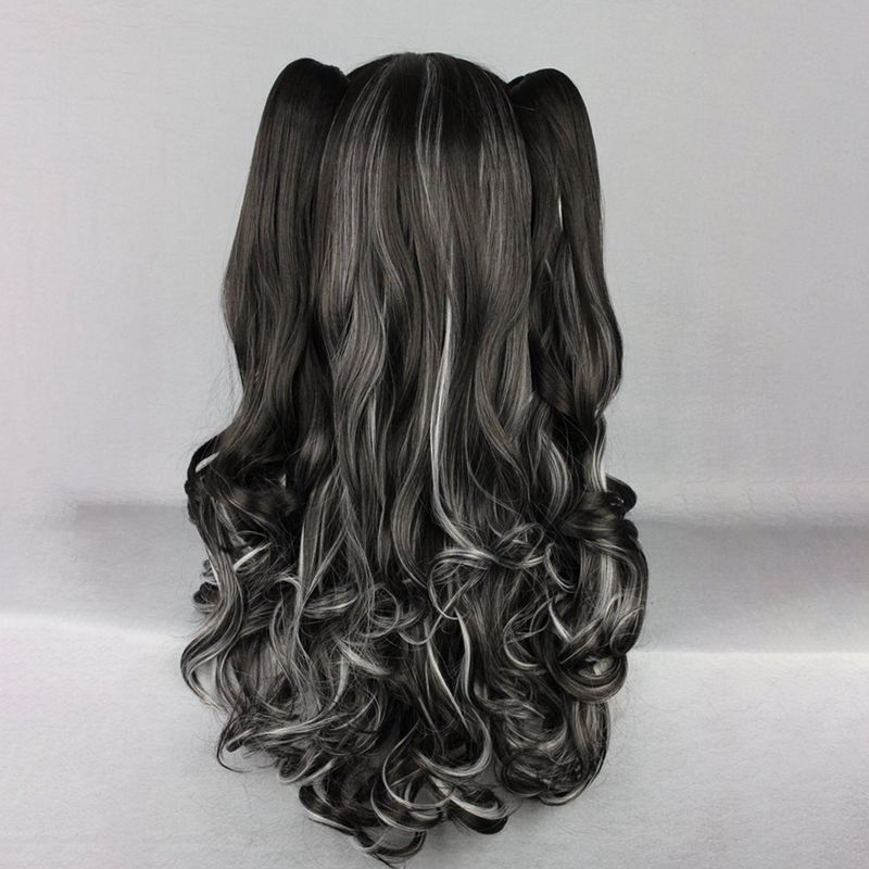 Unique Bargains Curly Wig Human Hair Wigs for Women with Wig Cap Long Hair, 4 of 7