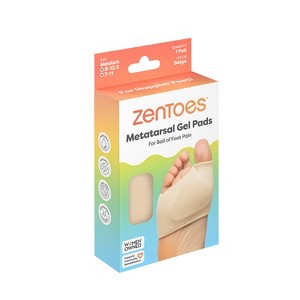 ZenToes Metatarsal Gel Pads for Ball of Foot Pain - Beige - M - 1 Pair - 1 of 4