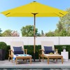 Best Choice Products 9ft Deep Square Solar LED Lighted Patio Umbrella w/ Faux Wood Texture, UV-Resistant - 3 of 4