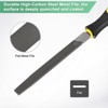 Unique Bargains Flat Metal File High Carbon Steel PVC Grip Handle Hand Files W PVC Grip - 2 of 4