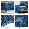6 Piece Sheet Sets Paisley Printed Sheets Set Ultra Soft Deep Pocket Microfiber Bed Sheets - Lux Decor Collection - 4 of 4