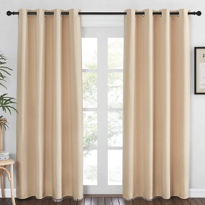 NICETOWN Grommet Top Blackout Curtains, Thermal Insulated Noise Reducing Window Drapes (Set of 2) - 1 of 4