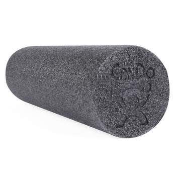 CanDo Plus Round Gray Exercise Fitness Foam Rollers for Muscle Restoration, Massage Therapy, Sport Recovery and Physical Therapy