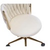NicBex Adjustable Height Home Office Chair with Golden Metal Base and Wheels for Work Study Vanity,Bedroom - 4 of 4