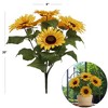 Floral Home 21" Yellow Sunflower Bush - 6-Piece - 2 of 4