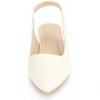 Allegra K Women's Faux Leather Pointed Toe Slip-On Slingback Flat Pumps - 2 of 4