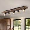 LLHZSY 5-Head Wall or Ceiling Track Light Fixture Kit Spot Light 360¡ã Directional Adjustable, 39 2/5"Wide Black and Gold Finish - 2 of 4
