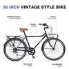 VASIP Retro City Bike 26 Inch - 7 Speed Steel Frame Vintage Bicycle for Women/Men,Classic Commuter Cruiser,Llight Blue - 4 of 4