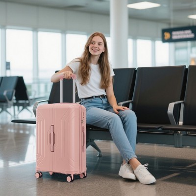 20"/24"/28" 3 pcs/set in ABS Spinner Wheel Luggage, Modern Carry on Suitcase, Matching Color, TSA Combination Lock