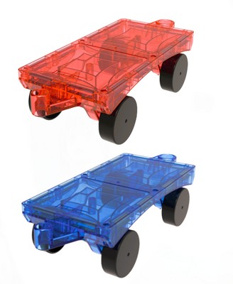 Playmags 2 Piece Train Car Set, Magnetic Car Beds For Magnetic Building  Tiles (colors May Vary) : Target