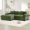 92" Modular Corduroy Sectional Sofa with Ottoman and 6 Throw Pillows, L-Shaped Oversized Cloud Couch for Living Room or Bedroom–The Pop Home - 2 of 4