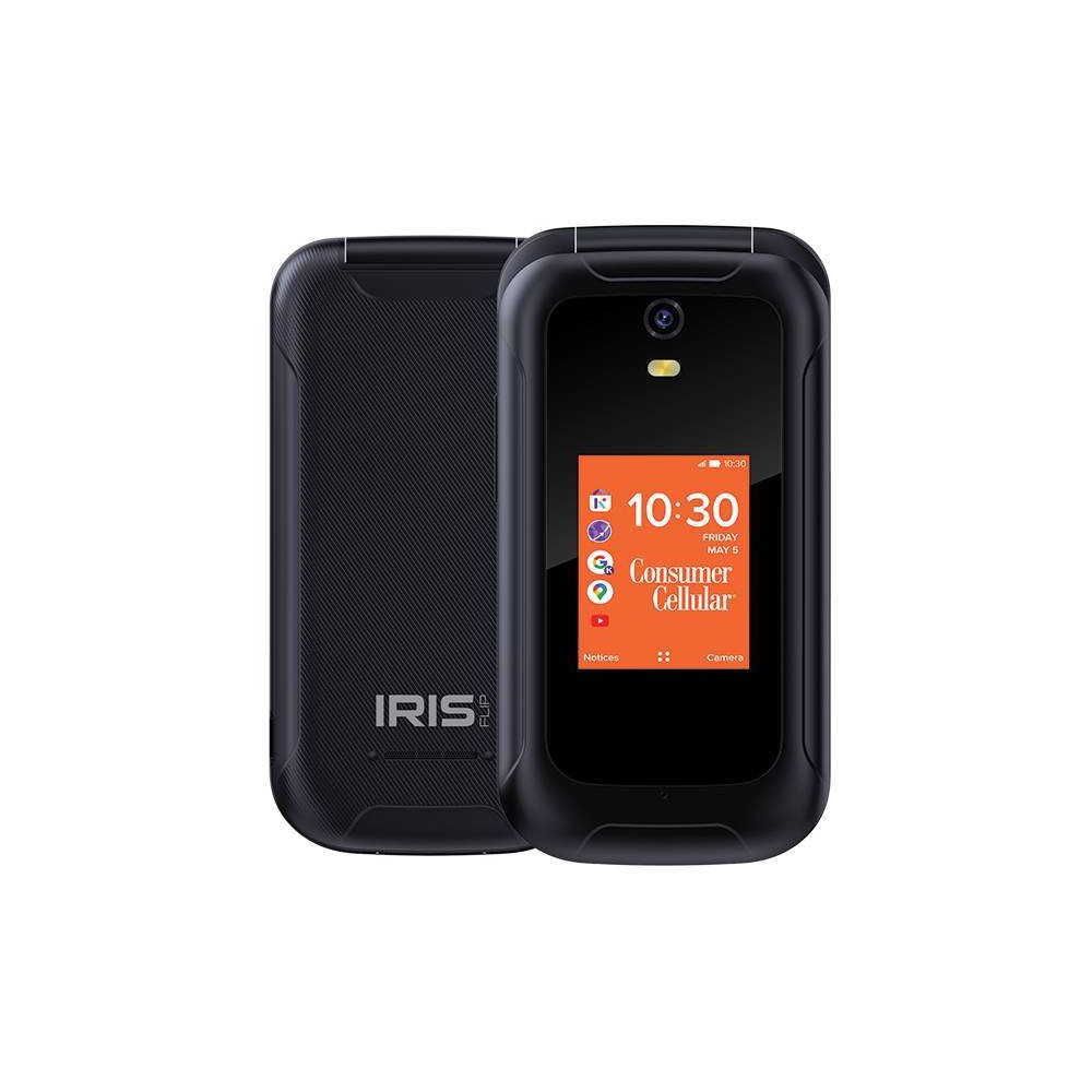 Photos - Other for Mobile Consumer Cellular Iris Flip  - Black(8GB)