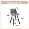 NicBex Luxury Accent Chair Barstools Set of 2 Living Room Chair with Upholstered Counter Height for Kitchen Island, Dining Room - 3 of 4