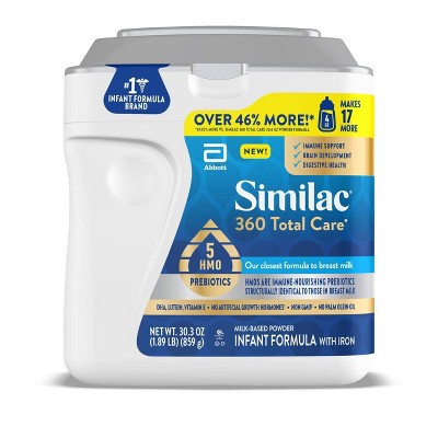 Image of Similac 360 Total Care Non-GMO  Powder Infant Formula - 30.3oz