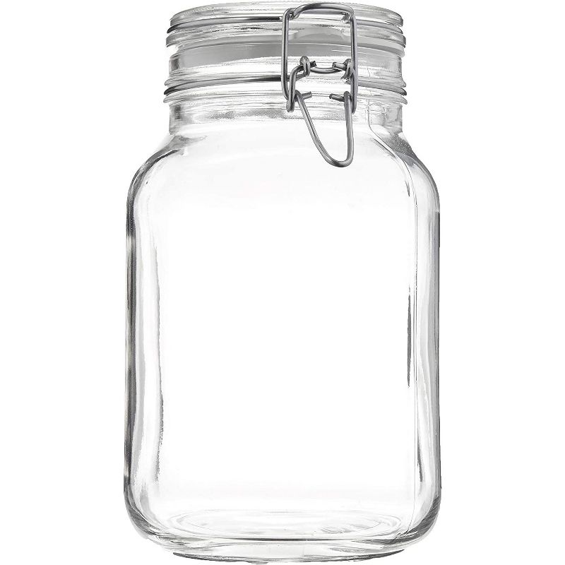 Bormioli Rocco  Fido Glass Canning Jar Italian 67¾ oz-2 Liter (2 Pack), Clear, 2 of 6
