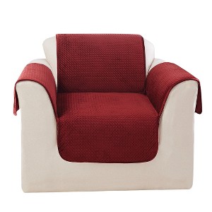 Elegant Pick Stitch Chair Furniture Protector Paprika - Sure Fit, Red