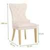 Vynxaria Simba Gold 2-Piece Dining Chair Set - Navy Velvet with Elegant Gold Legs - 2 of 4