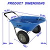 JANSNO 15-Inch Garden Wheelbarrow with Dual Pneumatic Wheels for Lawn and Outdoor Tasks - 2 of 4