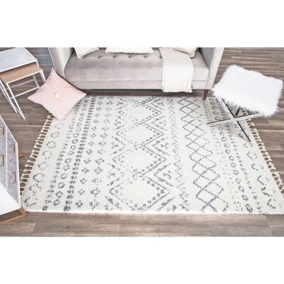 Shadow Gray 8' x 10' Shag Synthetic Area Rug